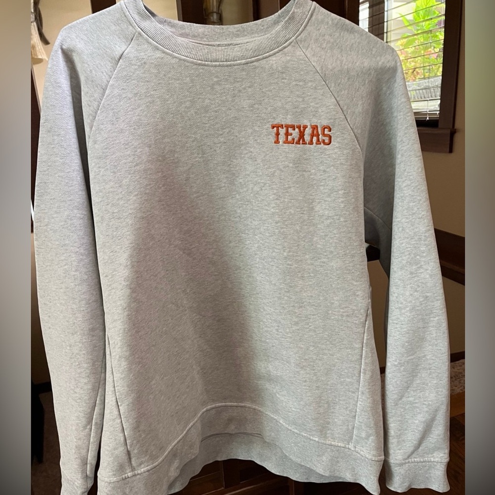 lululemon athletica Gray Sweatshirt with Orange Texas Logo